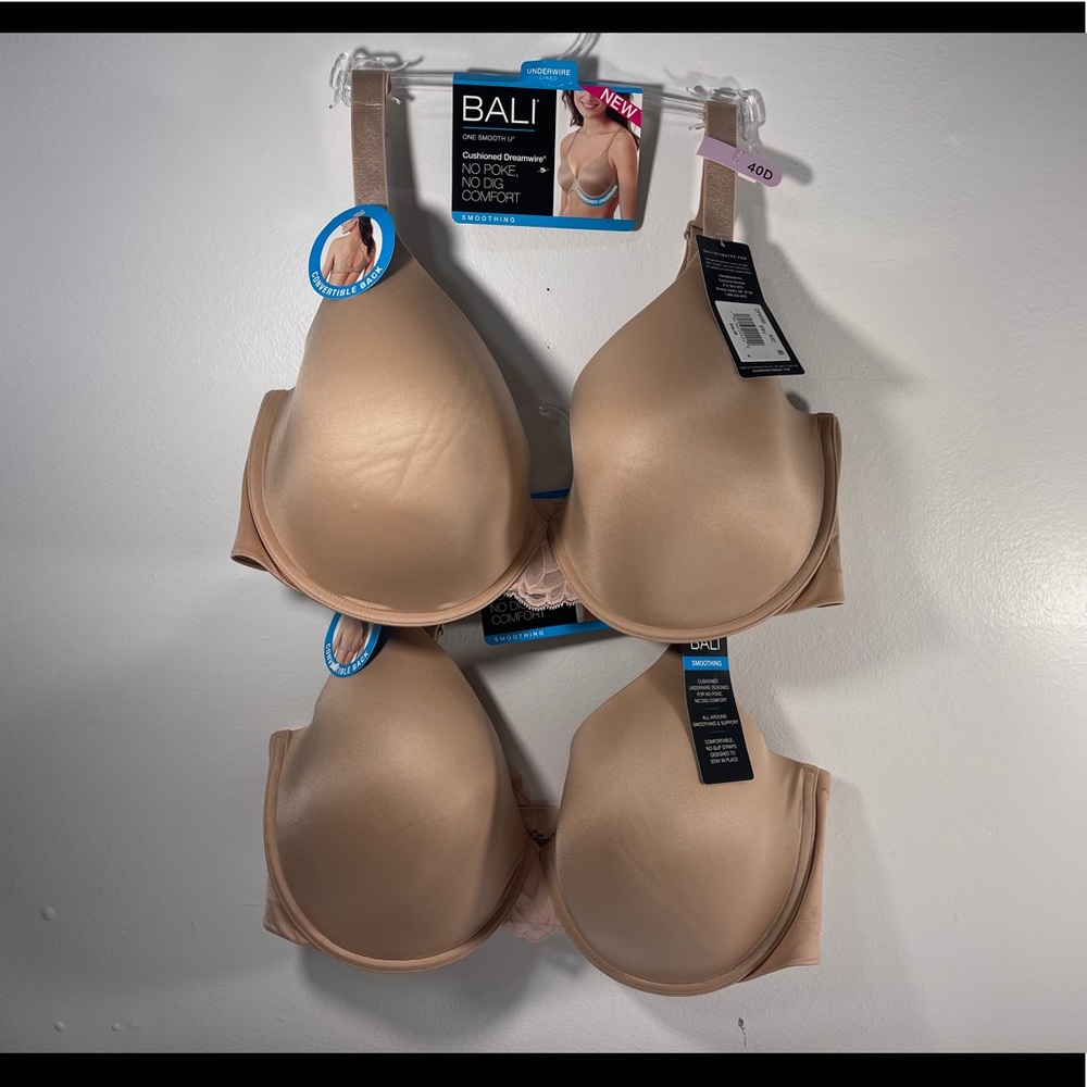 Lot Of 2 NEW BALI Convertible Bra Underwire 40D - Picture 1 of 8